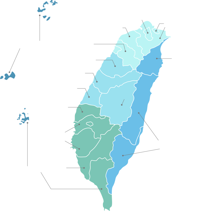 此為台灣地區住宅地震保險累積責任額分析表之地圖，點選圖上各地名按鈕可顯示各地區詳細資訊，若無法點選則請見下方純文字表格資料