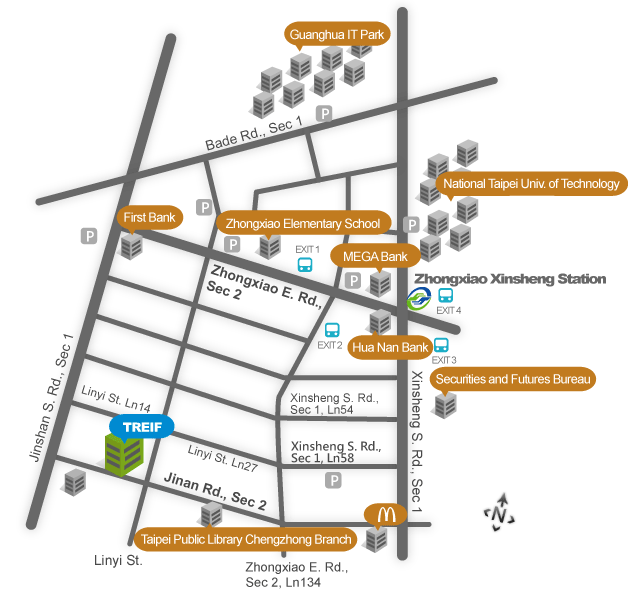 Taiwan Residential Earthquake Insurance Fund's Location map