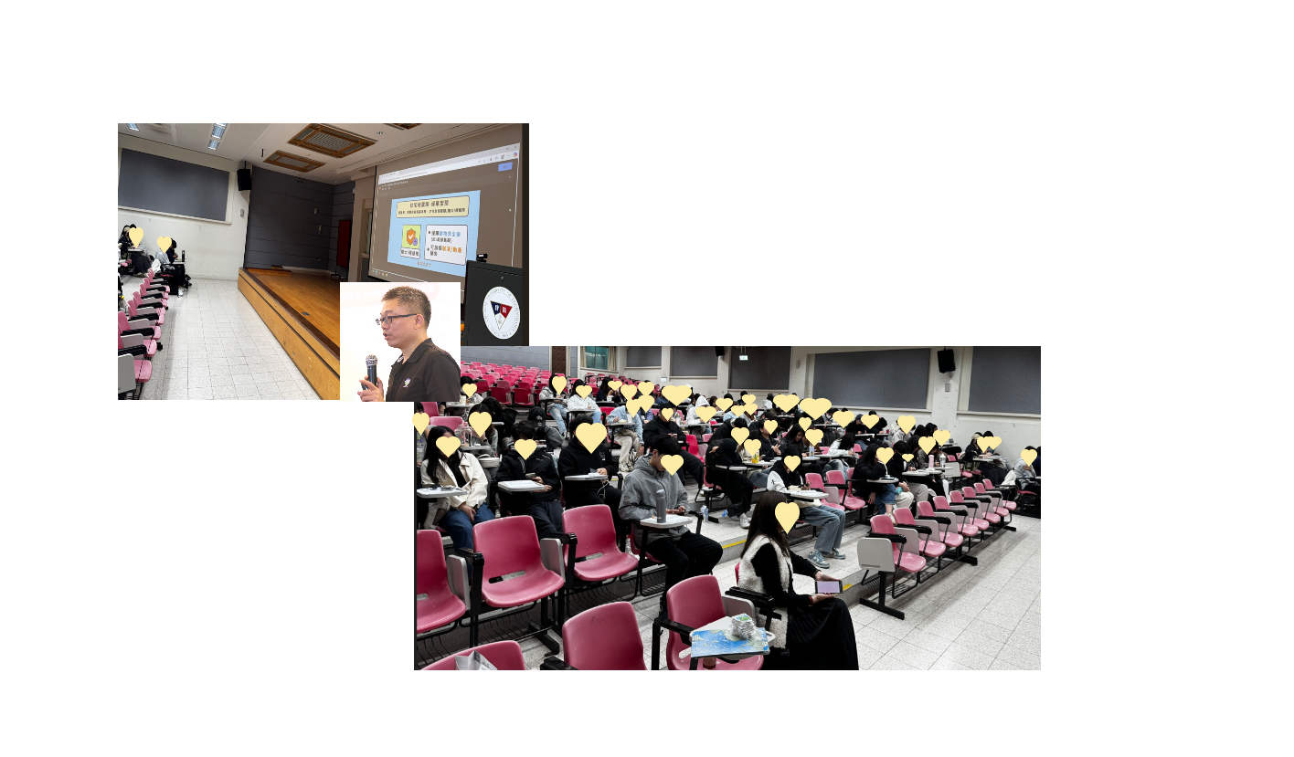 12/18本基金到致理科技大學，向財務金融系學生進行災防型保險介紹之支援教育，期待學生們對災防型保險進一步認識，並提升風險管理意識。